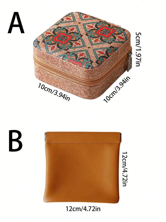 Butterfly Print Jewelry Storage Box – Compact Organizer