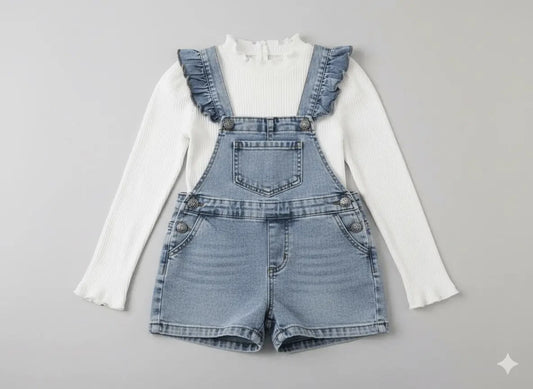 أفرول جينز أنيق وعملي للبنات من شي إن إكسبريس