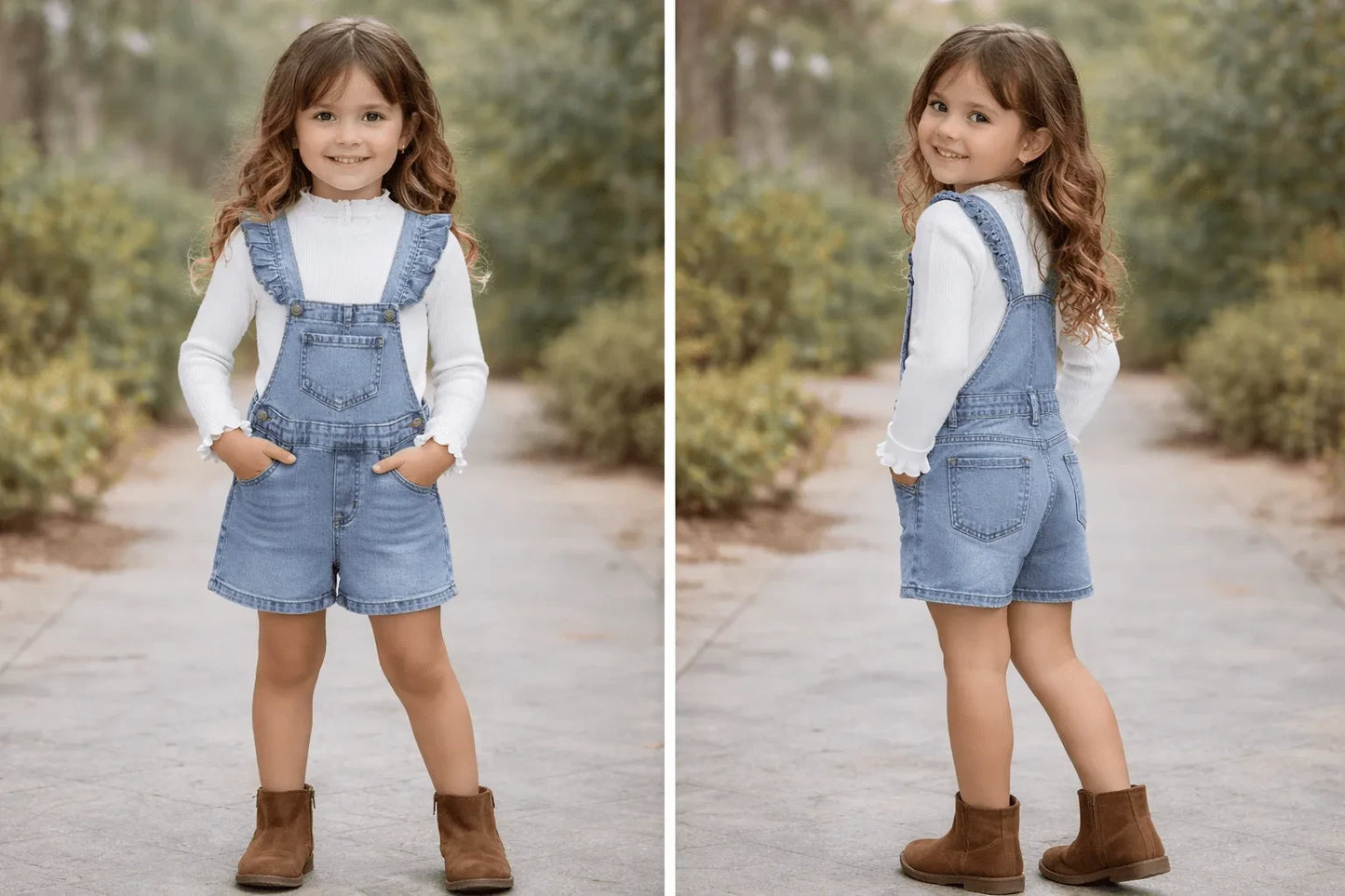 أفرول جينز أنيق وعملي للبنات من شي إن إكسبريس