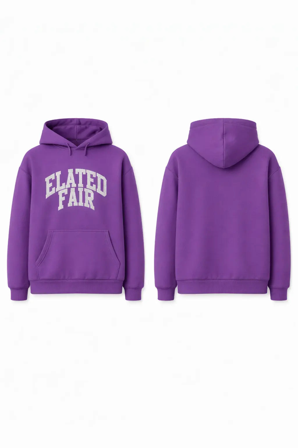 Women’s Purple Hoodie with Front Print – Casual Oversized Style