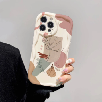 غطاء هاتف بتصميم فني تجريدي - لمسة فنية أنيقة