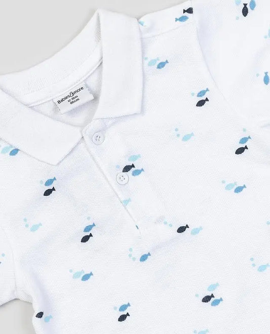 Kids Printed Polo Shirt – Short Sleeve Casual Top