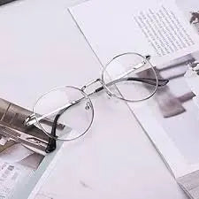 Silver Anti Blue Light Glasses from Shein – Clear Round Frame Reading & Eye Protection Glasses