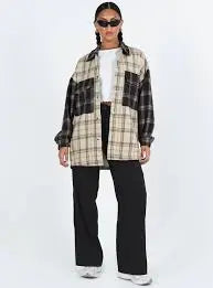 Women’s Plaid Oversized Shirt Jacket – shein-fast-delivery-5-days-delicado