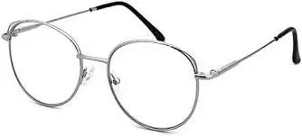 Silver Anti Blue Light Glasses from Shein – Clear Round Frame Reading & Eye Protection Glasses