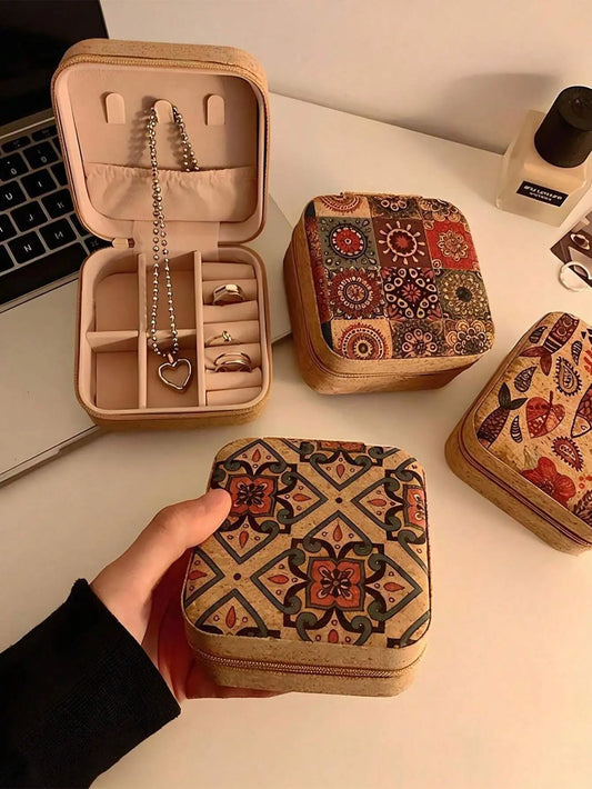 Butterfly Print Jewelry Storage Box – Compact Organizer