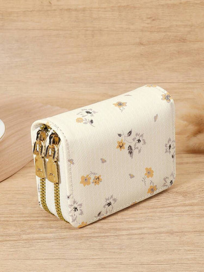 Women Floral Zip Wallet – Shein Style Compact Wallet