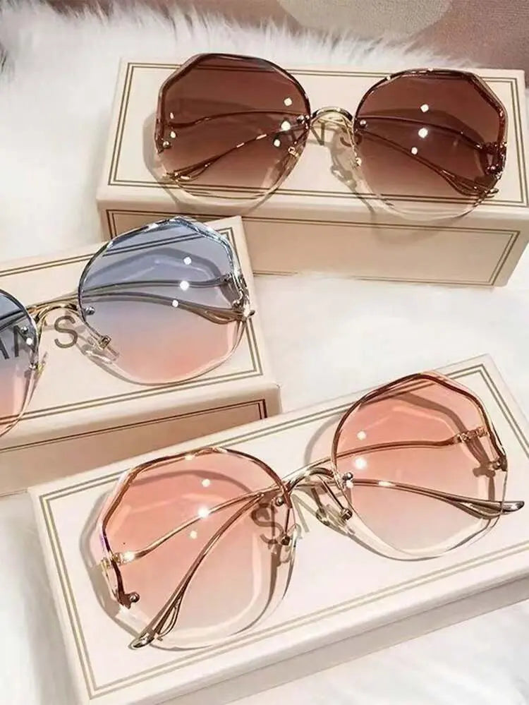 Women Oversized Square Sunglasses Gradient Lens – Shein Style Fashion Glasses