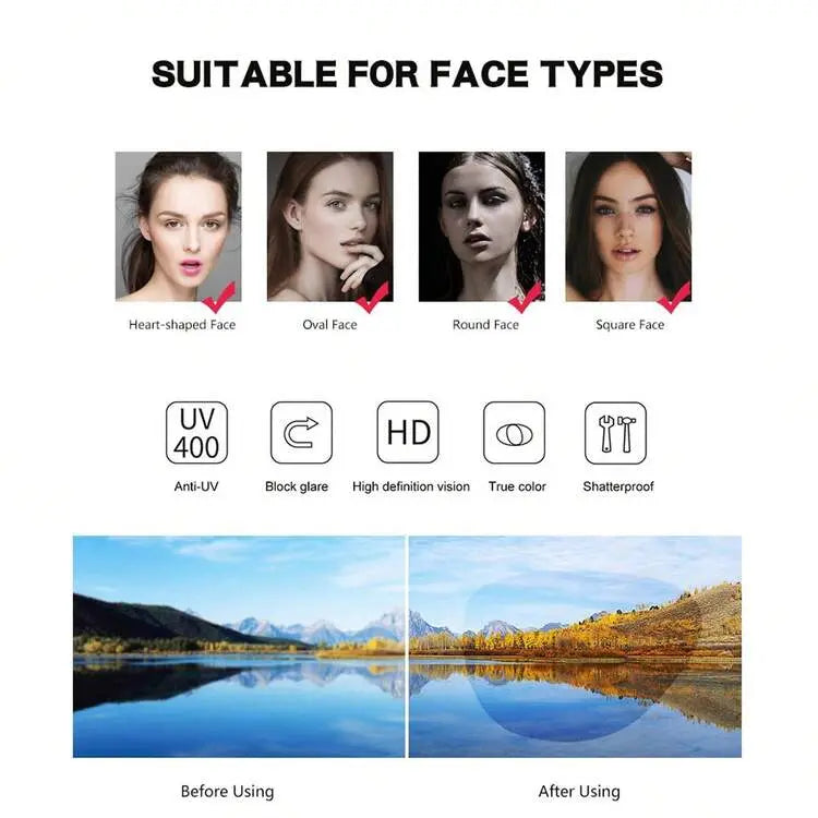 3-Piece Square Sunglasses Set – Modern Oversized Frames