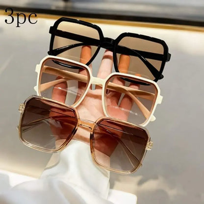 3-Piece Square Sunglasses Set – Oversized Fashion Shades
