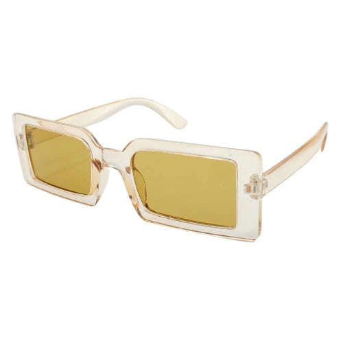 90s Vibe Shades – Retro Rectangle Frame in Bold Yellow