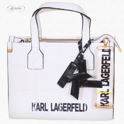 شنطة نسائية فاخرة مستوحاة من كارل لاغرفيلد – تصميم فاخر متعدد الاستخدامات"