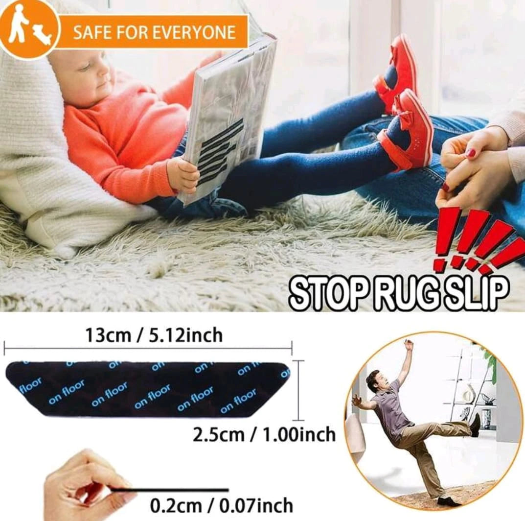 مثبتات مانعة للانزلاق للسجاد - ملصقات زوايا السجاد لتثبيت السجاد على الأرض