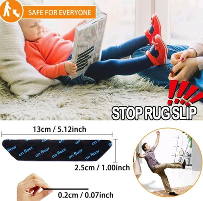 مثبتات مانعة للانزلاق للسجاد - ملصقات زوايا السجاد لتثبيت السجاد على الأرض