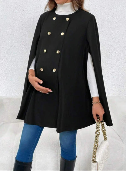 Elegant Wool Cape Coat – Timeless & Sophisticated