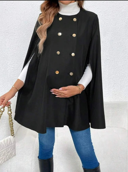 Elegant Wool Cape Coat – Timeless & Sophisticated