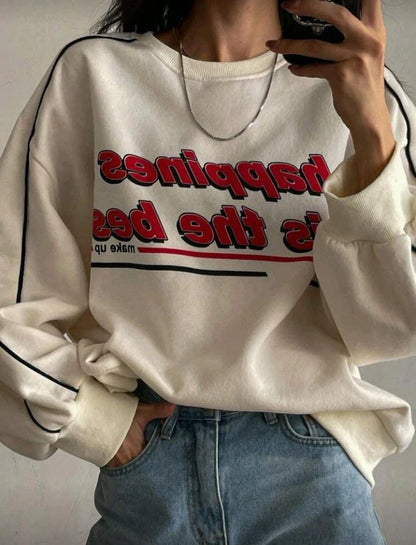 Women Printed Sweatshirt – Casual Style