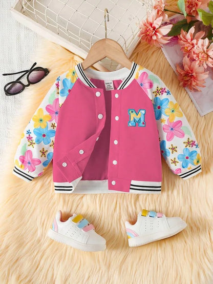 جاكيت بناتي مزين بالزهور للأطفال – توصيل سريع من شي إن إكسبريس خلال 5 أيام في مصر