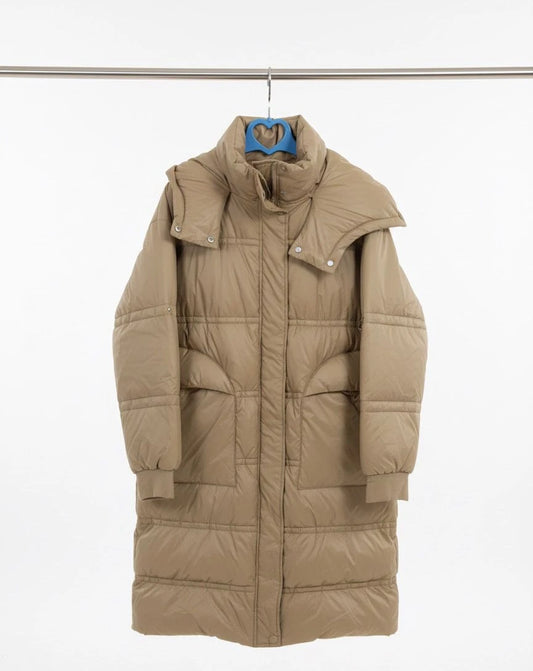 معطف شتوي نسائي منفوخ من شي إن إكسبريس - جاكيت طويل بغطاء رأس - توصيل خلال 5 أيام