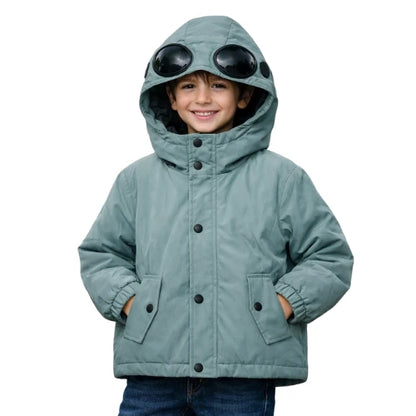 جاكيت شتوي للأطفال بغطاء رأس من شي إن إكسبريس - تصميم عملي - مقاوم للرياح - 5
