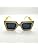 Beige Square Sunglasses with Gold Chain Arms – Trendy Statement Style