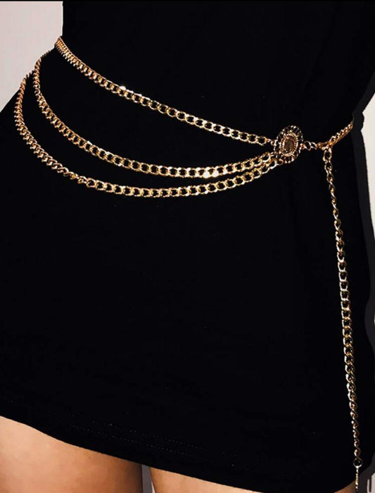 حزام الخصر الذهبي المتعدد الطبقات – سلسلة الجسم العصرية القابلة للتعديل