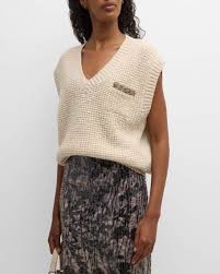 صدرية صيفية محبوكة للنساء بياقة على شكل حرف V - تصميم كاجوال خفيف الوزن