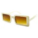 90s Vibe Shades – Retro Rectangle Frame in Bold Yellow