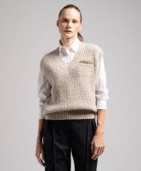 صدرية صيفية محبوكة للنساء بياقة على شكل حرف V - تصميم كاجوال خفيف الوزن