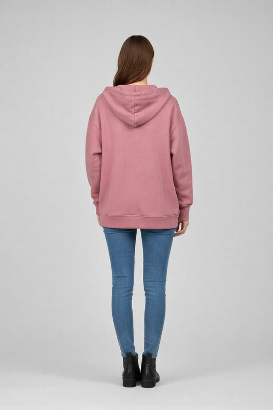 Women’s Zip-Up Hoodie Sweatshirt – Casual Oversized Fit