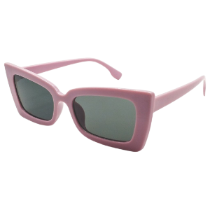 نظارة شمسية نسائية مربعة الشكل باللون الأسود وعدسات