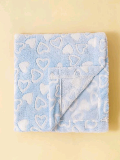 Baby Soft Blanket with Heart Pattern – Cozy & Cute