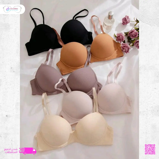 Plain Wireless Cotton Bras – Comfortable with Neutral and Elegant Colors for Dai