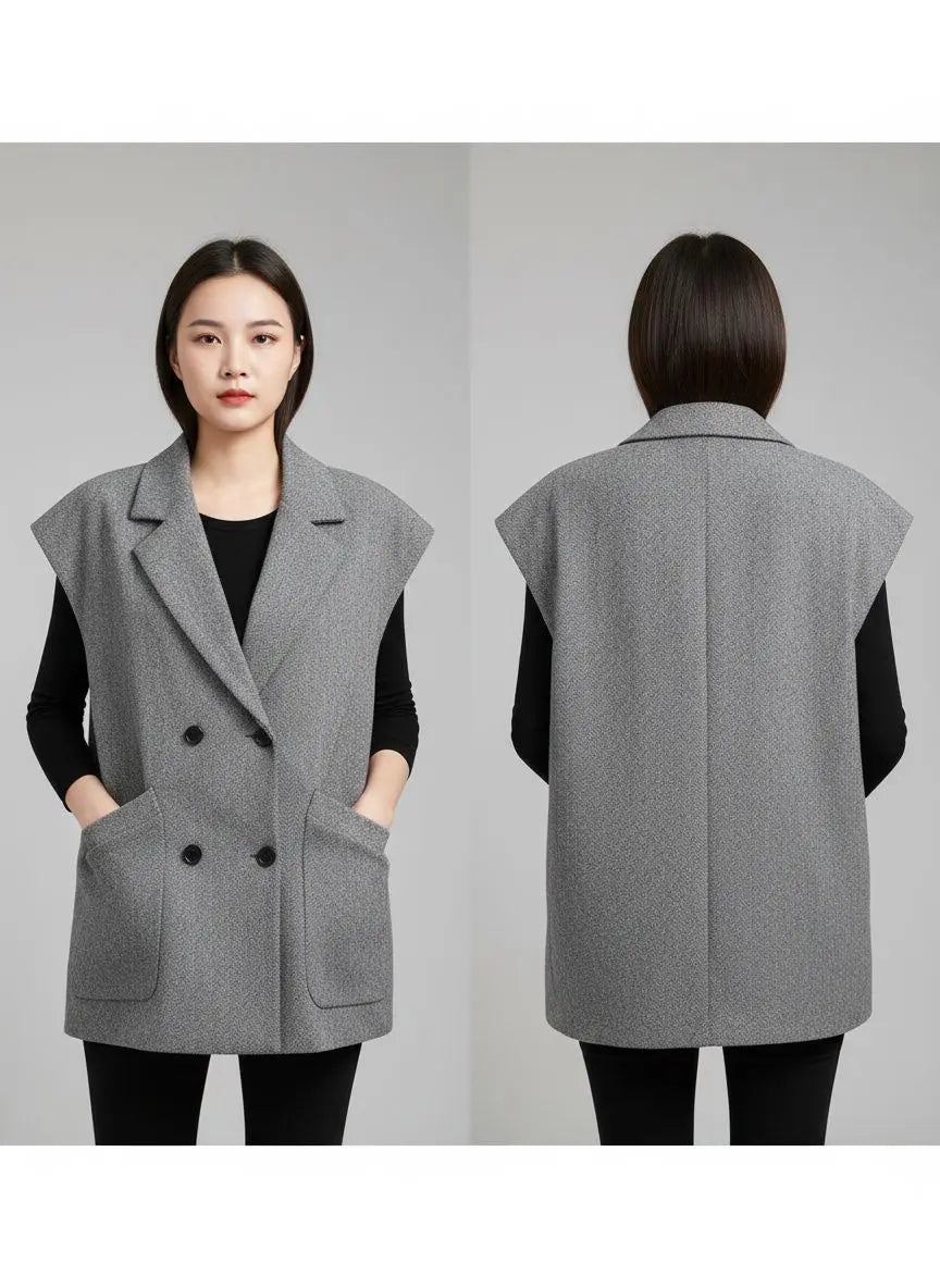 Women Sleeveless Long Vest Jacket – SHEIN Fast Delivery in 5 Days | Delicado