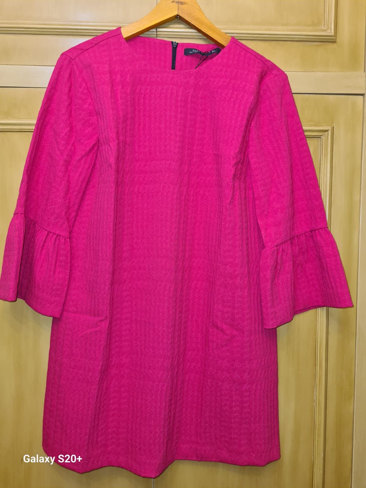 Bell Sleeve Textured Mini Dress