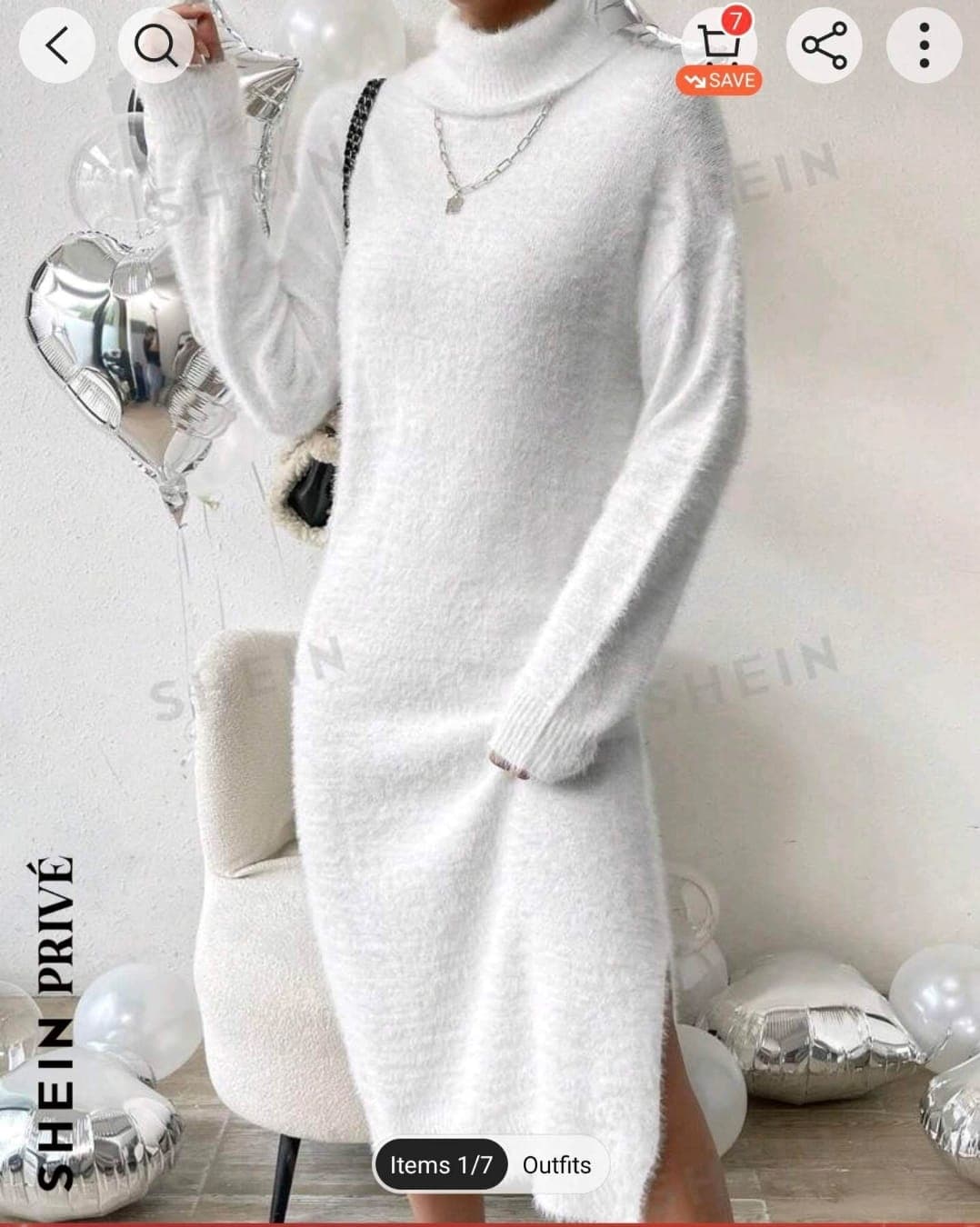 Soft Turtleneck Knit Midi Dress