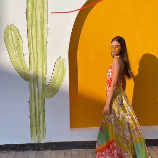 Colorful Printed Maxi Summer Dress for Women