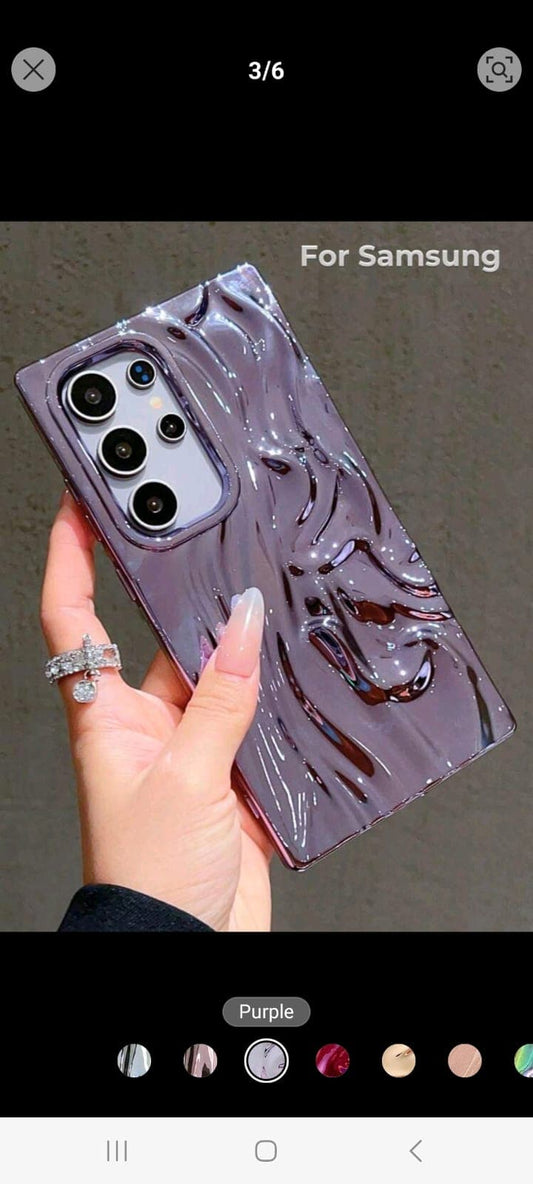 Glossy Marble Effect Phone Case for Samsung
