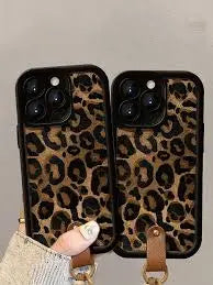 Leopard Print iPhone 13 Pro Case – Textured Protective Cover for Women