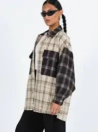 Women’s Plaid Oversized Shirt Jacket – shein-fast-delivery-5-days-delicado