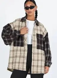 Women’s Plaid Oversized Shirt Jacket – shein-fast-delivery-5-days-delicado
