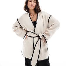 Women’s Contrast Trim Belted Blazer Jacket – Shein Fast Delivery in 5 Days | Delicado