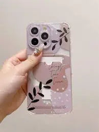 Shein Clear Phone Case with Card Slot – SHEIN Floral TPU iPhone Case
