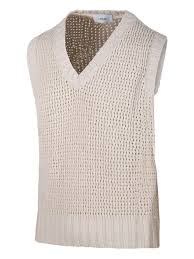 صدرية صيفية محبوكة للنساء بياقة على شكل حرف V - تصميم كاجوال خفيف الوزن