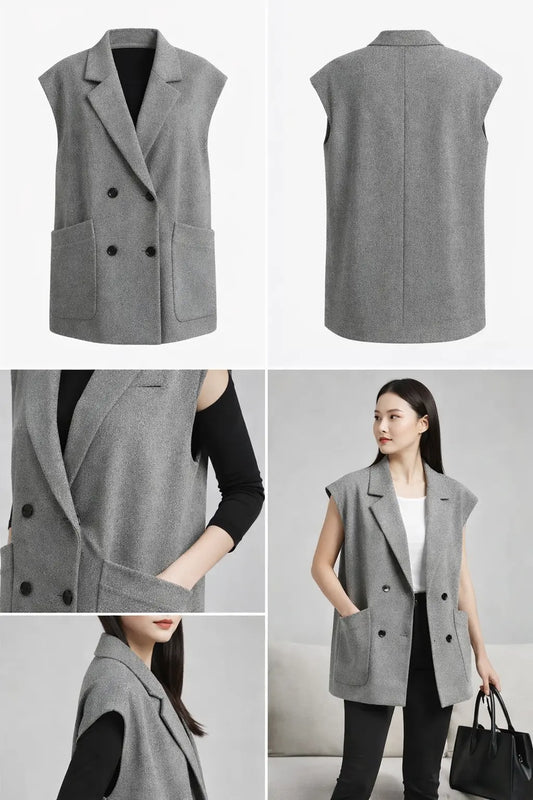 Women Sleeveless Long Vest Jacket – SHEIN Fast Delivery in 5 Days | Delicado