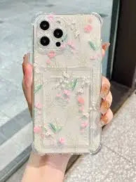 Floral Clear Shockproof Phone Case for iPhone 16 Pro Max – Transparent Protective Case from Shein